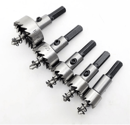 HSS Carbide Metal Drill Bit Set, 5-Piece – for Metal, Wood & Plastic