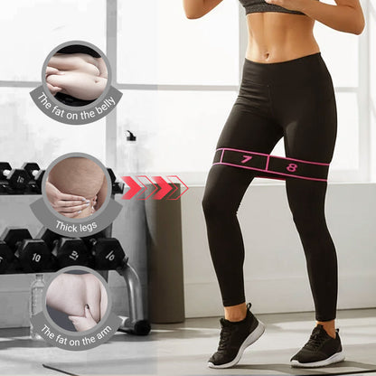 Adjustable Resistance Band with 8 Segments for Yoga and Workouts