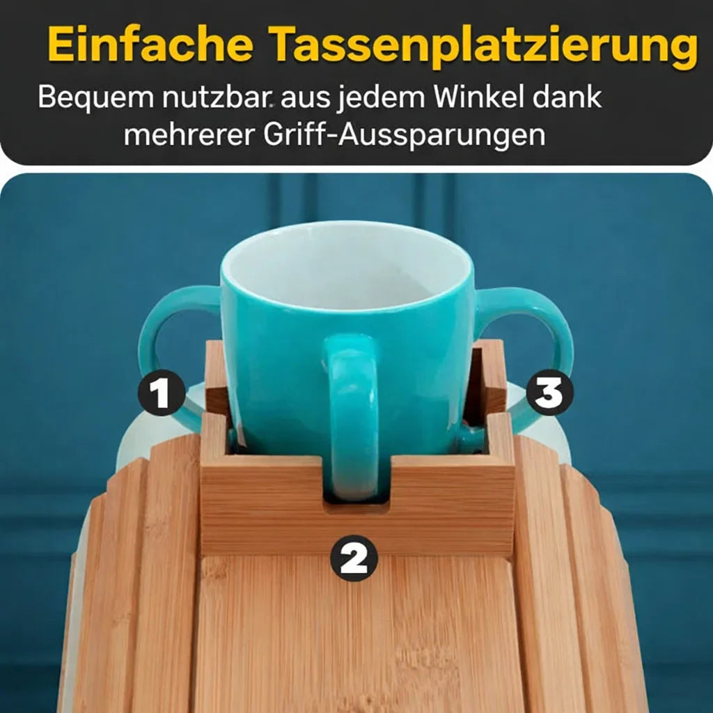 Bamboo Armrest Tray — Eco-Friendly Cup and Snack Holder for the Sofa