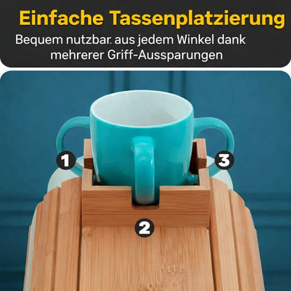 Bamboo Armrest Tray — Eco-Friendly Cup and Snack Holder for the Sofa