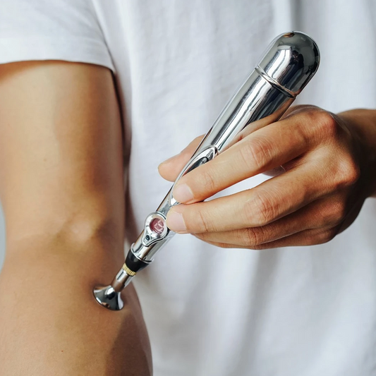 Electric Acupressure Pen — 3 Attachments, 9 Intensity Levels, No Needles