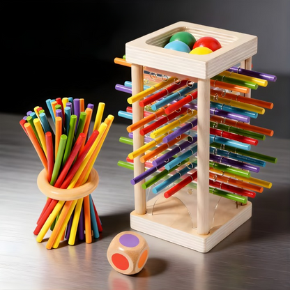 Wooden Stacking Tower Game – Builds Fine Motor Skills, Ages 3+