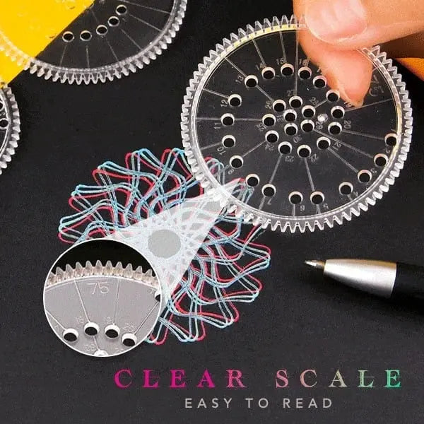 22-Piece Spiral Ruler Set – Creative Drawing Made Systematic