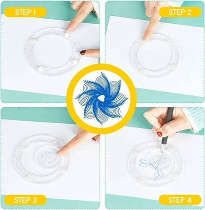 22-Piece Spiral Ruler Set – Creative Drawing Made Systematic