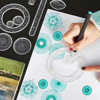 22-Piece Spiral Ruler Set – Creative Drawing Made Systematic