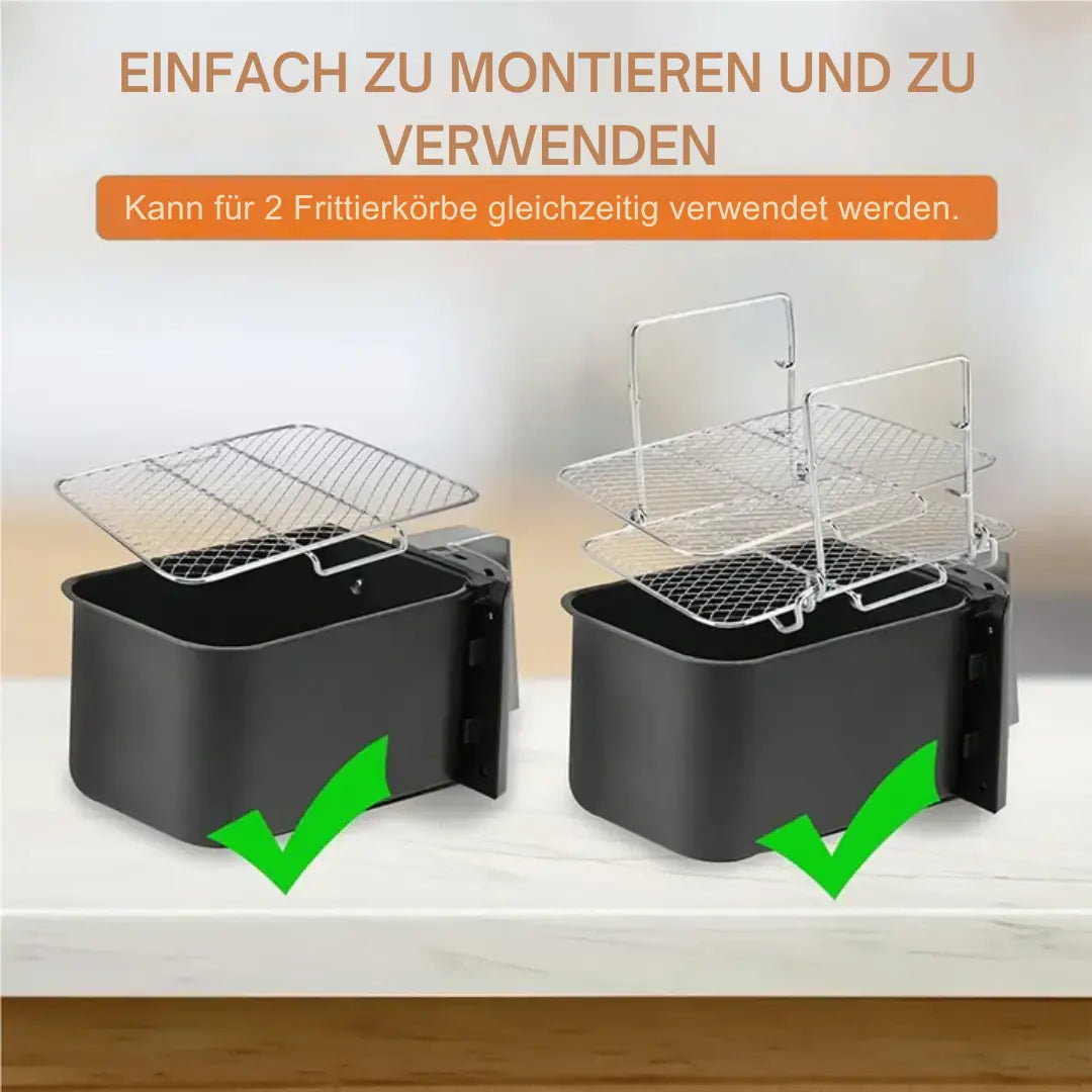 3-Tier Air Fryer Rack for Even Cooking