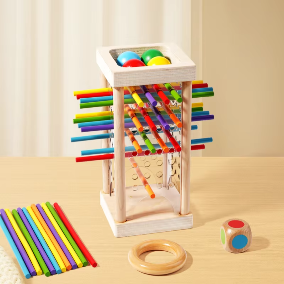 Wooden Stacking Tower Game – Builds Fine Motor Skills, Ages 3+