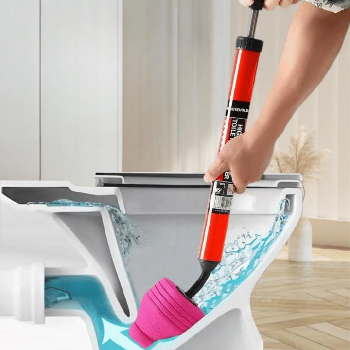 High-Pressure Drain Cleaner — Clears Clogs Without Chemicals (Toilet, Sink, Shower)