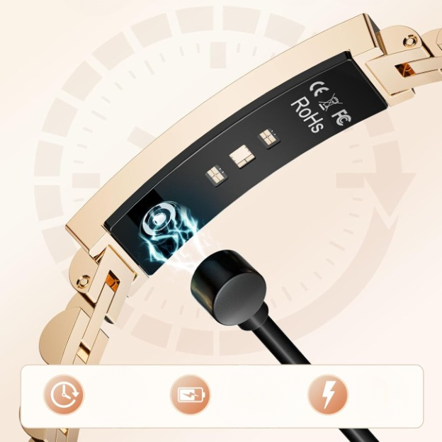 Smart Stainless Steel Chain Bracelet — A Fitness Tracker in a Jewelry Design