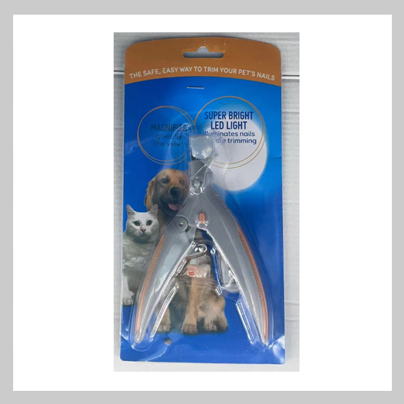 Pet Nail Clippers with LED Light – Replaceable Stainless Steel Blade
