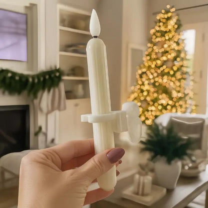 Set of 6 LED Window Candles with Dusk Sensor – Realistic Warm-White Flickering Flame for Cozy Evenings