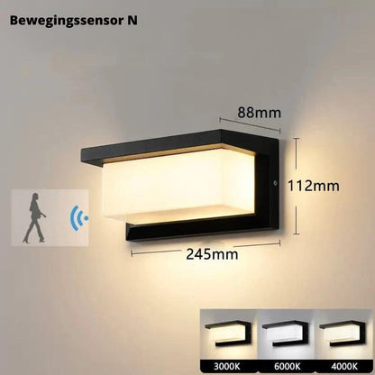 Outdoor LED Wall Light with Motion Sensor – 20W, Weatherproof