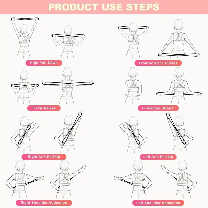 Figure-8 Resistance Band for Posture Correction – for Shoulders & Back