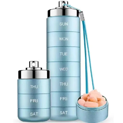 7-Day Waterproof Aluminum Pill Dispenser