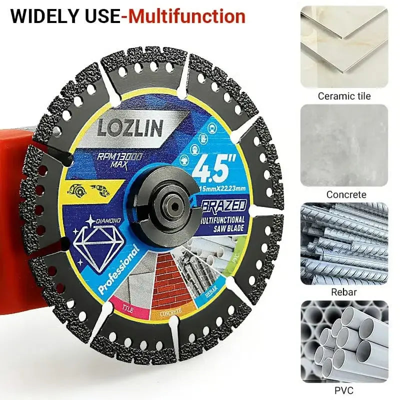 115 mm Diamond Saw Blade – Multifunctional for Tiles, Concrete, and Steel - 2-Pack
