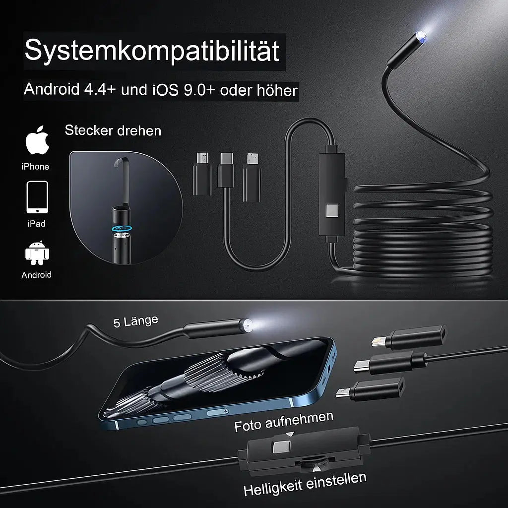 HD Endoscope Camera – See Anywhere – Saves $180+ in Repair Costs
