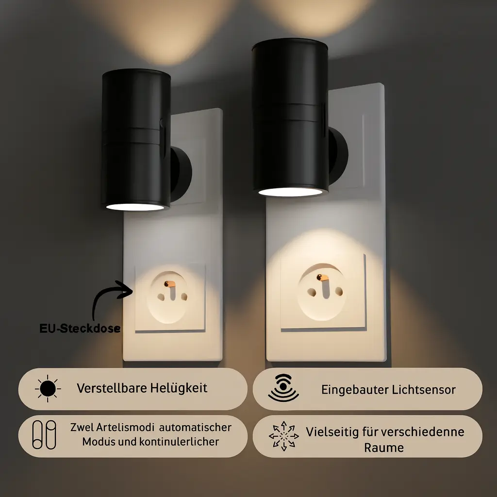 LED Outlet Night Light with Twilight Sensor