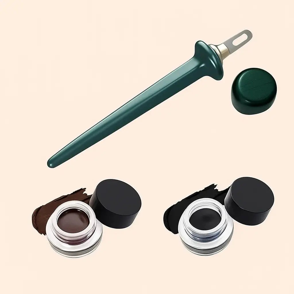 Eyeliner Set with Ergonomic Applicator & Waterproof Gel