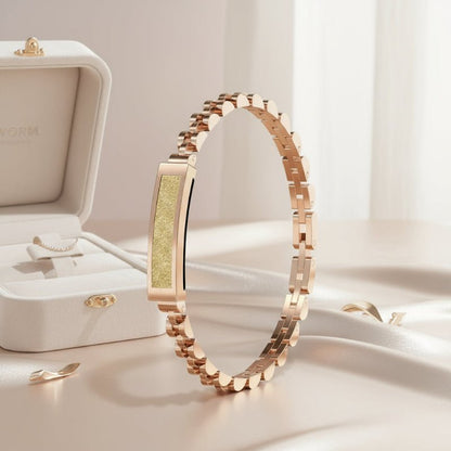 Smart Stainless Steel Chain Bracelet — A Fitness Tracker in a Jewelry Design