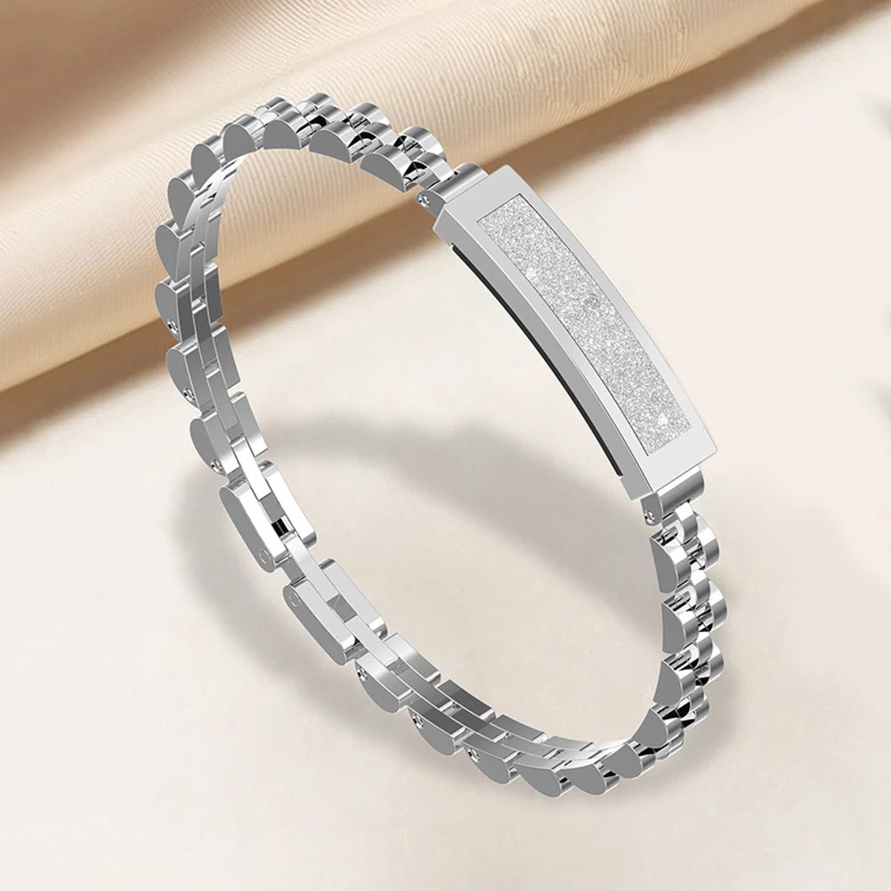 Smart Stainless Steel Chain Bracelet — A Fitness Tracker in a Jewelry Design