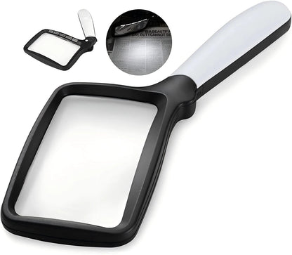 LED Handheld Magnifying Glass – Read Small Print with Ease