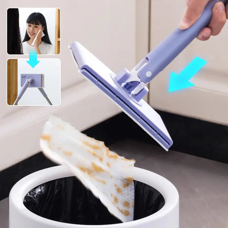 Hands-Free Cleaning Mop for Wet Wipes – Clean Without Bending Over