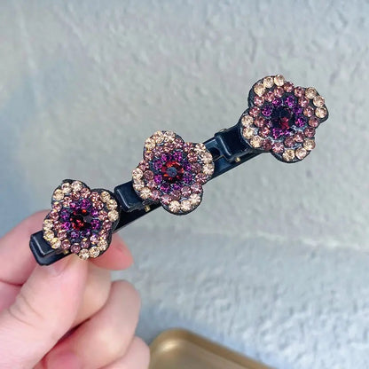Braided Crystal Hair Clip – Shiny Hold for Any Occasion