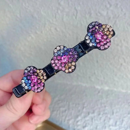 Braided Crystal Hair Clip – Shiny Hold for Any Occasion