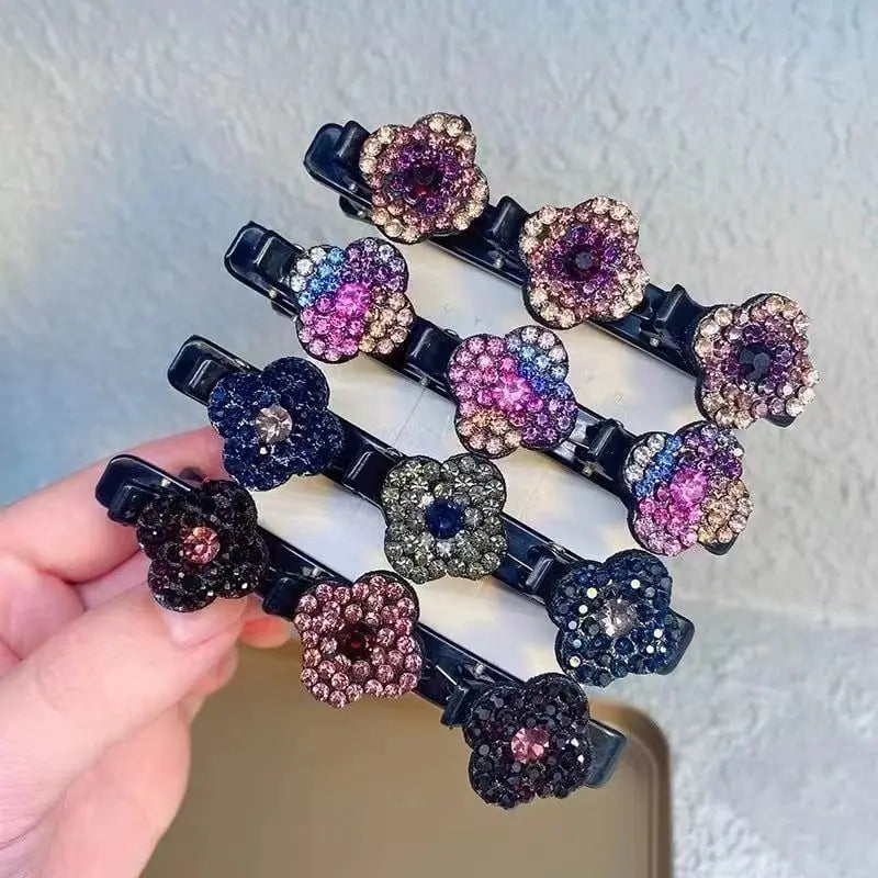 Braided Crystal Hair Clip – Shiny Hold for Any Occasion