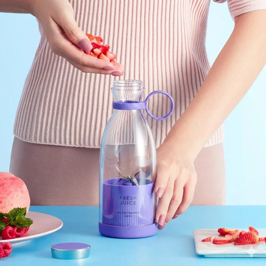420 ml Portable Blender Bottle – Fresh Smoothies in Seconds, Cordless