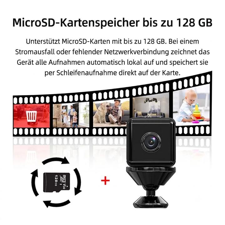 Mini Wi-Fi Camera with Night Vision – Discreet Home Surveillance, 1080p HD