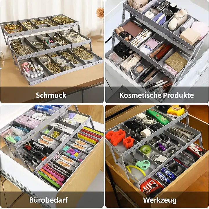 Smart 3-Tier Drawer Organizer – Expandable & Space-Saving for Standard Drawers