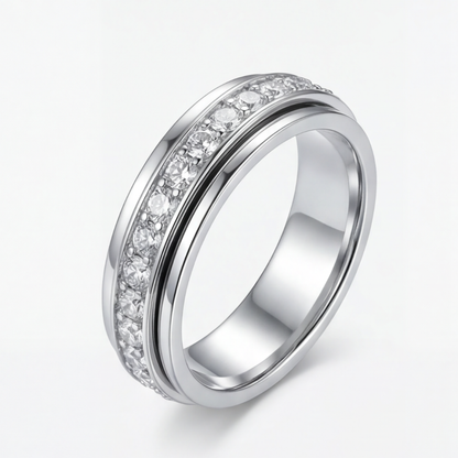 Zirconia Swivel Ring with Rotating Band