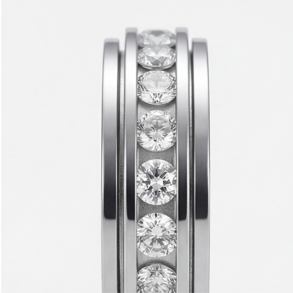 Zirconia Swivel Ring with Rotating Band