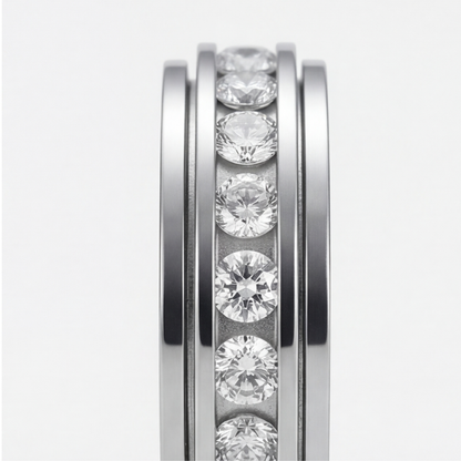 Zirconia Swivel Ring with Rotating Band