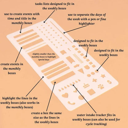 Precision Stencil Set – Clean Lines for Your Planner