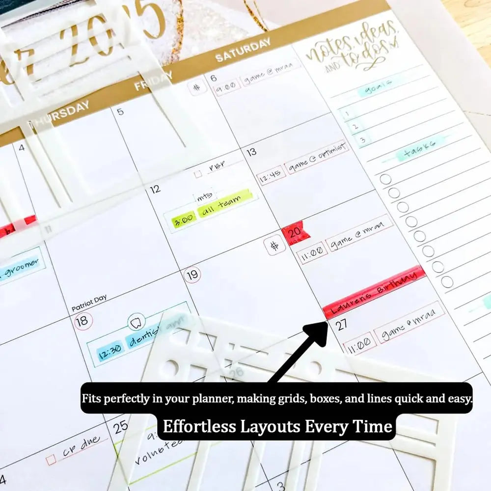 Precision Stencil Set – Clean Lines for Your Planner