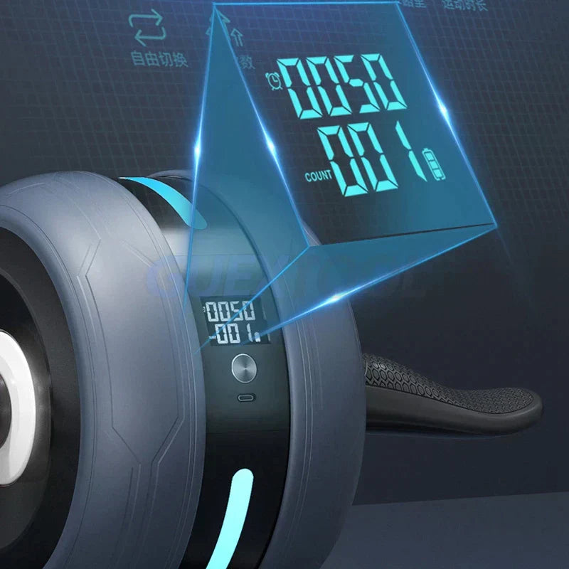 Ab Wheel with Automatic Return and Count Function