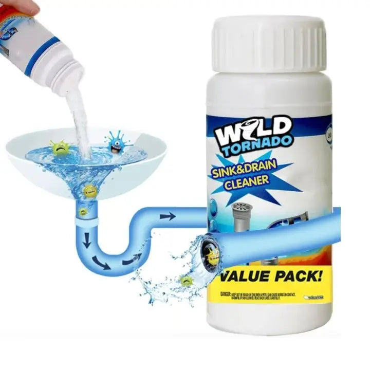 Powerful Drain Cleaner – Removes Grease, Hair, and Clogs