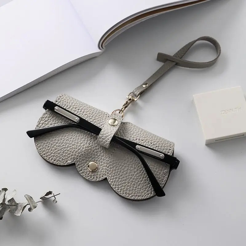 Stylish Leather Glasses Case – Fits Sunglasses, Reading Glasses, and XL Glasses
