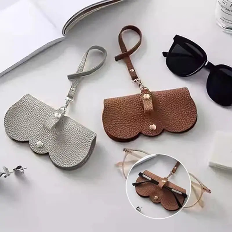 Stylish Leather Glasses Case – Fits Sunglasses, Reading Glasses, and XL Glasses