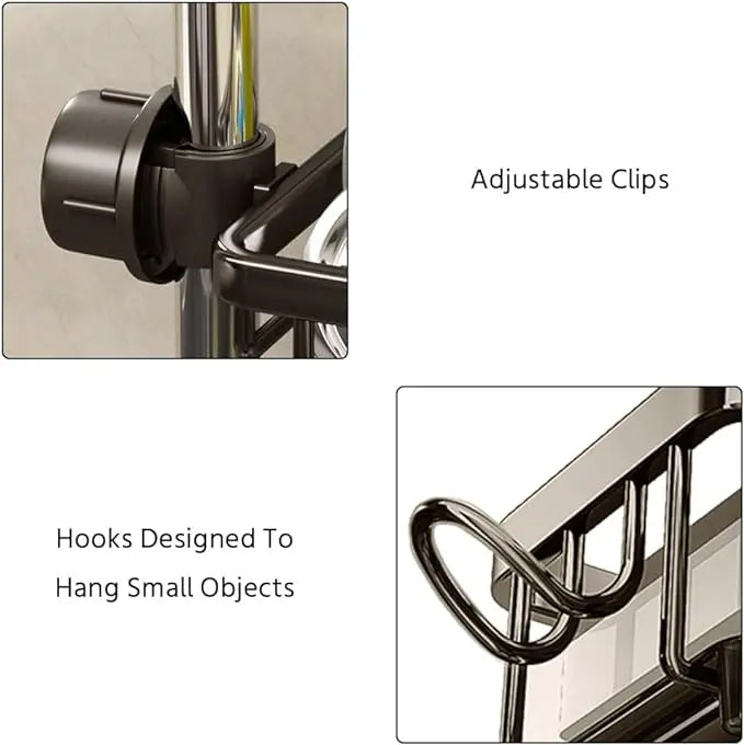 Organizer for Kitchen Faucets – Aluminum Design to Prevent Rust and Keep Things Tidy