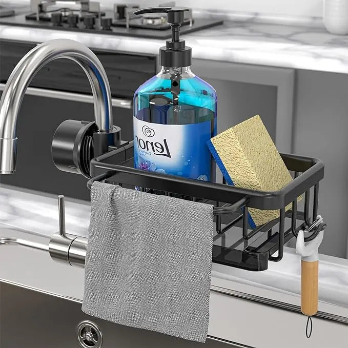 Organizer for Kitchen Faucets – Aluminum Design to Prevent Rust and Keep Things Tidy