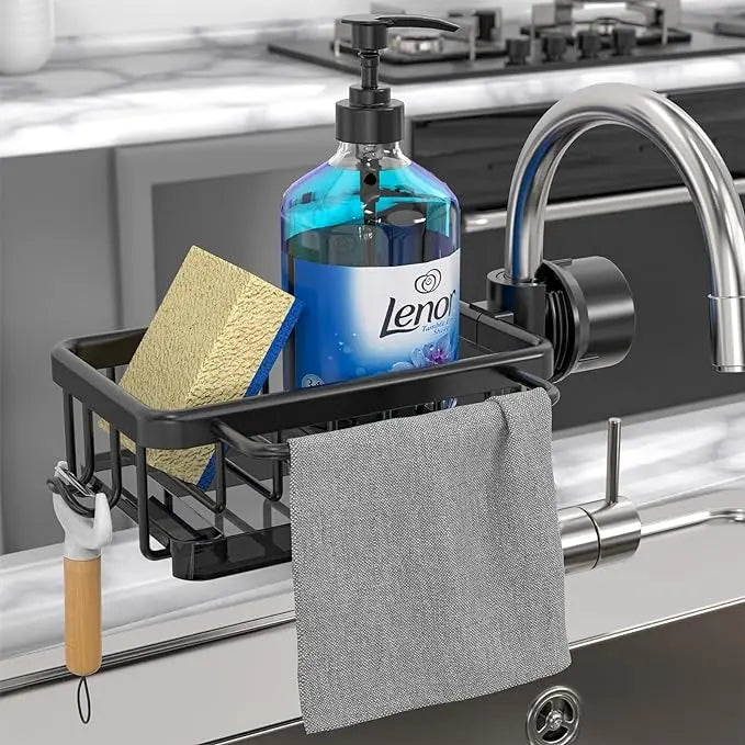 Organizer for Kitchen Faucets – Aluminum Design to Prevent Rust and Keep Things Tidy