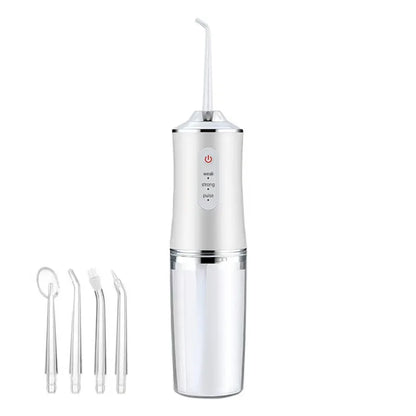 Portable Water Flosser with 4 Cleaning Heads
