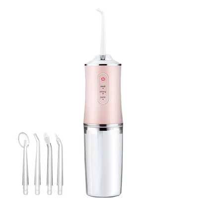 Portable Water Flosser with 4 Cleaning Heads