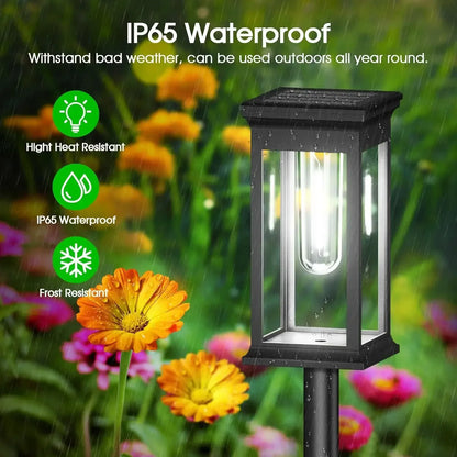 Solar Pathway Light in Lantern Design with Filament Look – Set of 2