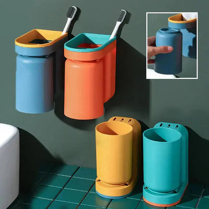 1+1 FREE | Adhesive Wall-Mounted Toothbrush Holder – Stress-Free, Tidy Storage