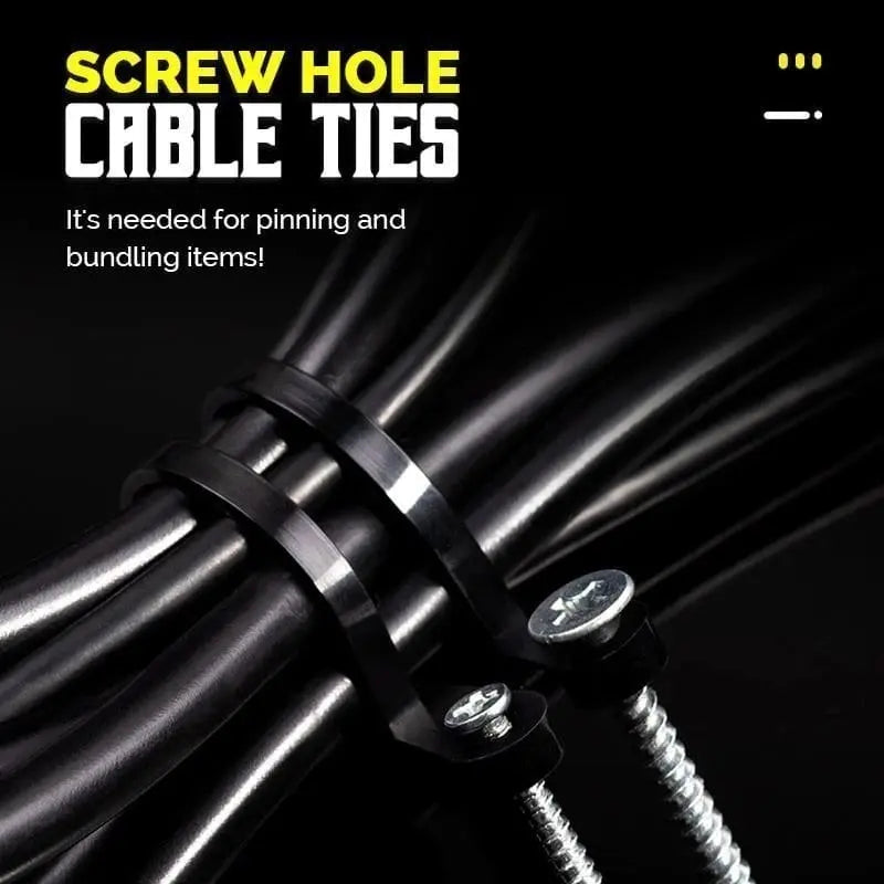 Self-Locking Cable Ties with a Screw Hole – Tensile Strength up to 22 kg
