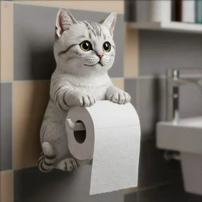 3D Cat Toilet Roll Holder – Stylish & Functional